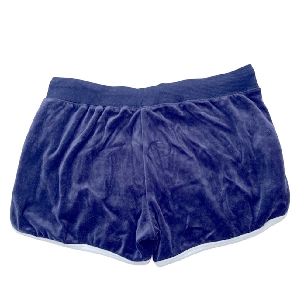 Velvet Drawstring Track Shorts – Blue – Size M - Picture 2 of 2